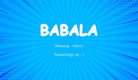 Babala Name Meaning