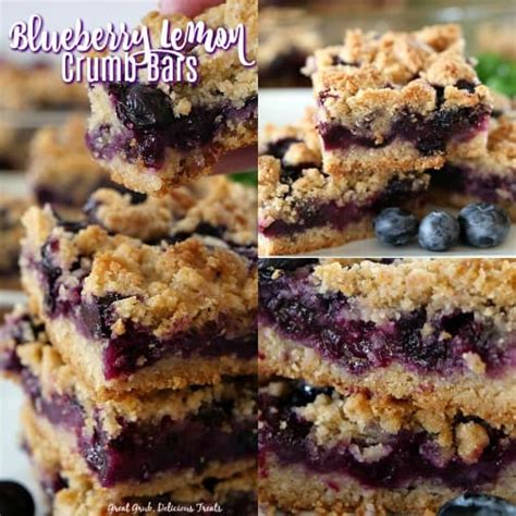 Blueberry Lemon Crumb Bars - Great Grub, Delicious Treats