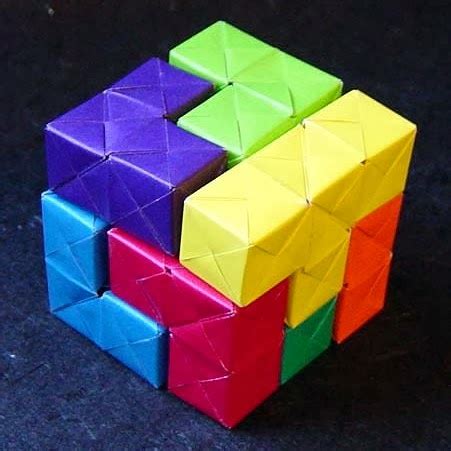 Origami Soma Cube Puzzle