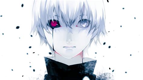 Ken Kaneki with Heterochromia Tears - Tokyo Ghoul HD Wallpaper