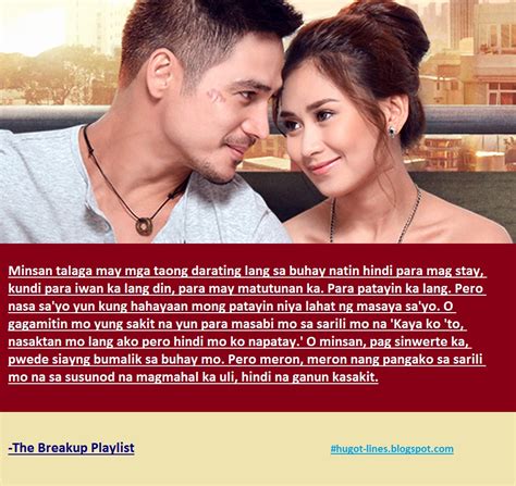 Quotes,Hugot Lines, Jokes etc etc: Hugot Lines from The Breakup Playlist