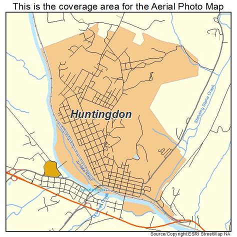 Aerial Photography Map of Huntingdon, PA Pennsylvania