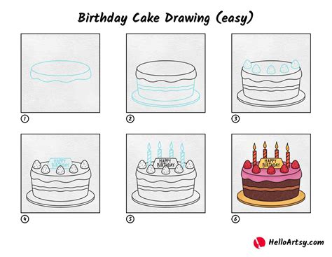 Easy Cake Drawings