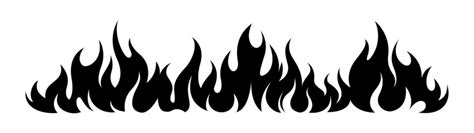 Fire Flames Clipart Black And White