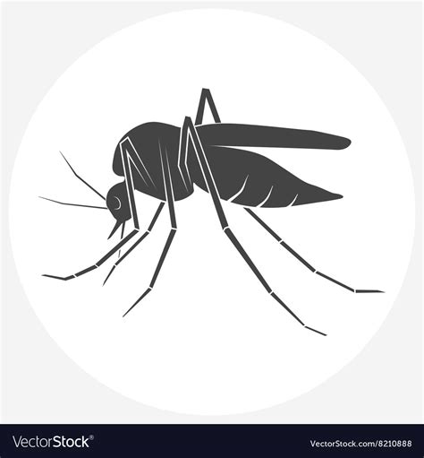 Mosquito silhouette icon Royalty Free Vector Image