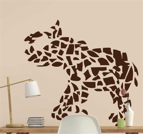 Mosaic Elephant Sticker - TenStickers