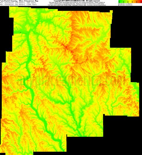 Ohio Elevation Map