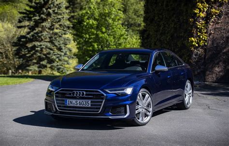 Wallpaper Audi, sedan, dark blue, Audi A6, four-door, 2019, Audi S6 ...