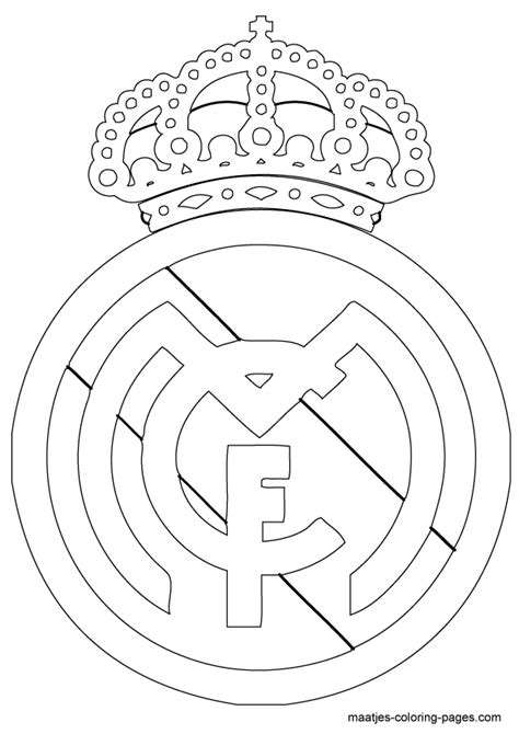 Real Madrid soccer club logo coloring page