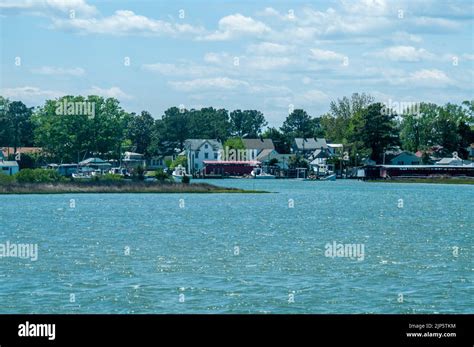 Smith Island Ferry Trip - Entering Harbor at Ewell Stock Photo - Alamy