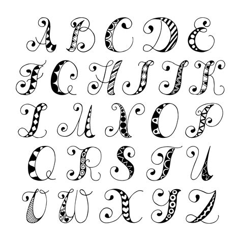 Sketch alphabet font 459646 Vector Art at Vecteezy