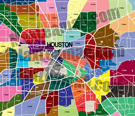 Houston Zip Code Map - Free Zip Code Map - Houston Zip Code Map