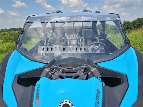 Can-Am Maverick X3 - 2 Pc Windshield with Clear Visor w/Hard Coat, Ven – 3 Star UTV