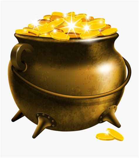 St Patrick's Day Pot Of Gold Png , Free Transparent Clipart - ClipartKey