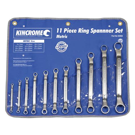 Ring Spanner Set 11 Piece - Metric - Kincrome Tools - Kincrome