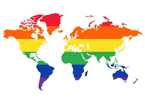 World map supporting Lgbt community vector illustration. Vector icon ...