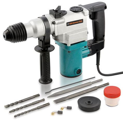 1" Electric Rotary Hammer Drill, 4.7 Amp | Includes 2 Chisels, 3 Drill Bits | 837013105046 | eBay