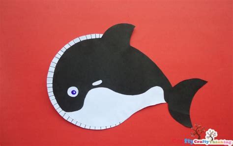 How to Create a Whale Paper Plate Craft with Free Whale Template - CraftyThinking