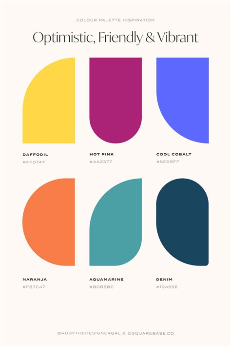 Optimistic, Friendly and Vibrant Colour Palette for your Brand or Squarespace Website | Color ...