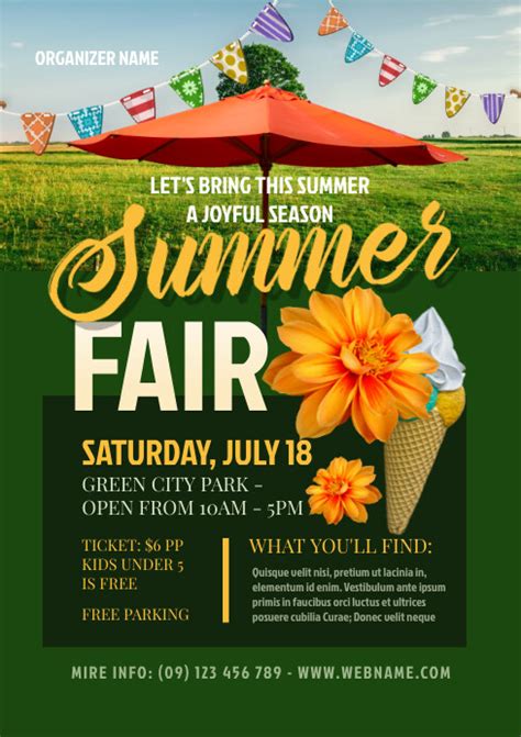 Copy of Summer Fair Flyer Template | PosterMyWall