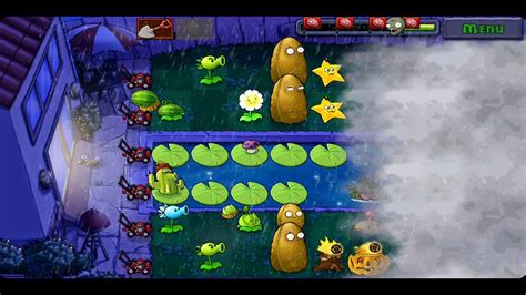 PvZ1 Mini Games It's Raining Steps - YouTube