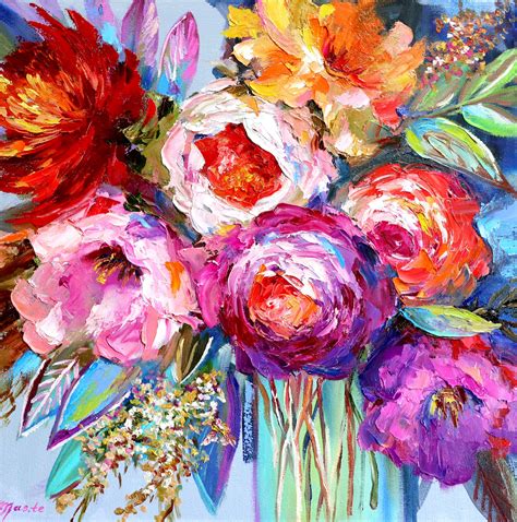 Tetiana Masliuk(Тетяна Маслюк) Artworks for Sale | TRiCERA ART | Flower painting canvas ...