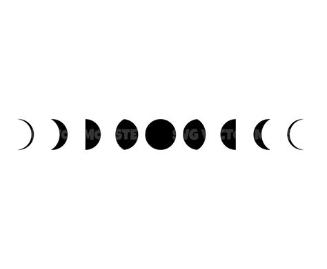 Moon Phases Svg. Vector Cut File for Cricut Silhouette Pdf - Etsy