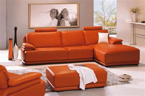 Buy orange leather sofa set in Lagos Nigeria