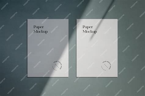 Premium PSD | A4 paper mockup with shadow overlay