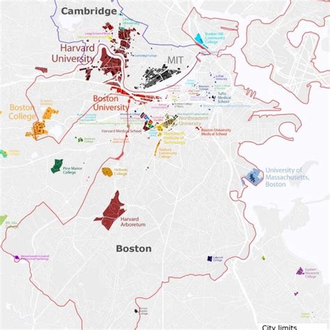 Main Higher Education institutions and colleges in Cambridge and Boston | Download Scientific ...