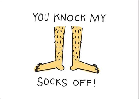 Items similar to You Knock My Socks Off Card on Etsy