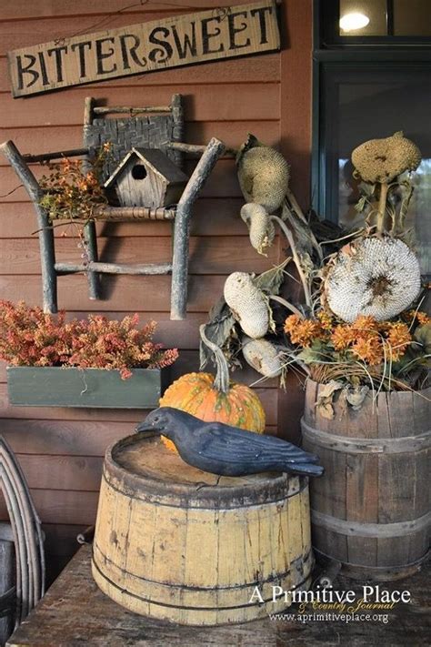 Primitive Fall Decor Front Porch