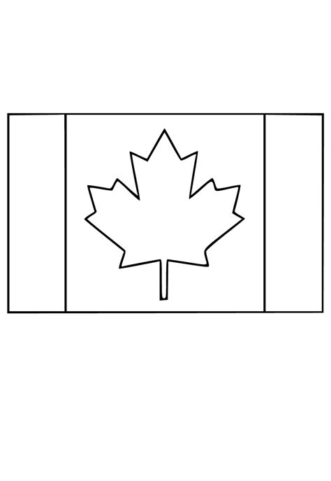 Canada Flag Coloring Page