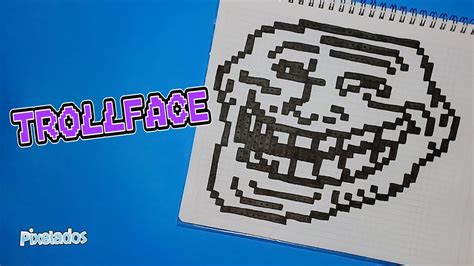 COMO DIBUJAR TROLLFACE PIXEL ART - PIXELADOS - YouTube