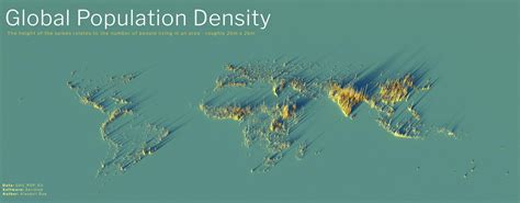 3D Mapping The Global Population Density - Vivid Maps