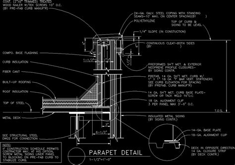 Parapet Walls Coping And Waterproofing Roof Slab Cad Files Dwg Files | Images and Photos finder