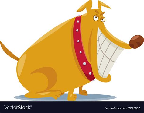 Funny bad dog cartoon Royalty Free Vector Image