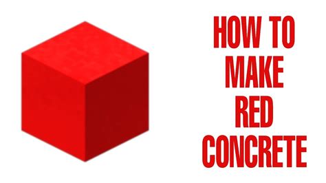 HOW TO MAKE RED CONCRETE IN MINECRAFT #38 - YouTube