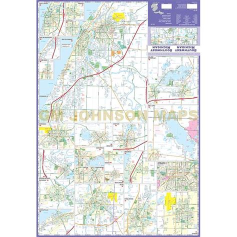 Michigan - Southwest, Michigan Regional Map - GM Johnson Maps