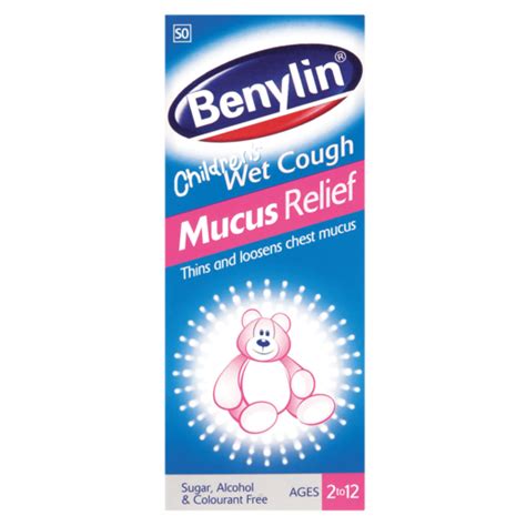 Benylin Children's Mucus Relief Cough Syrup 100ml | Cold & Flu ...