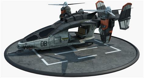 futuristic dropship 3d model