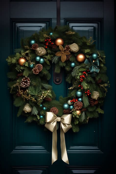 Christmas Wreath Hanging Free Stock Photo - Public Domain Pictures