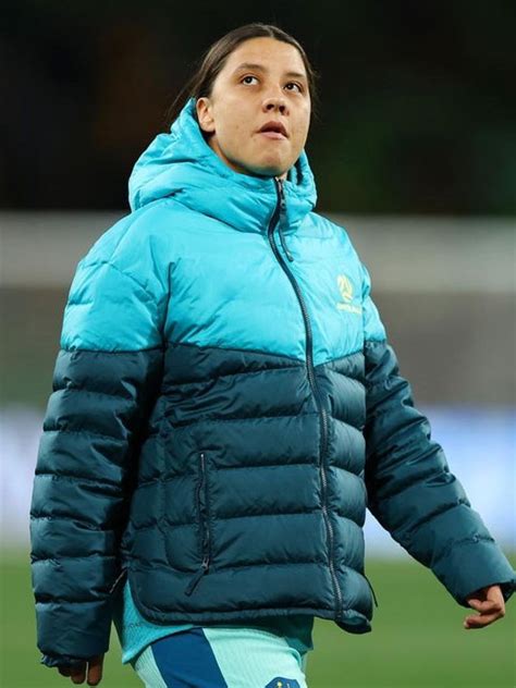 Sam Kerr Matildas 2023 Football Team Blue Puffer Jacket - Just American ...