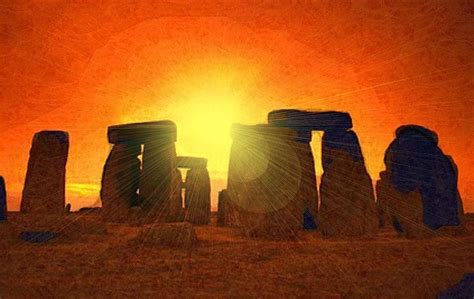 Stonehenge Sunset Digital Art by Gra Howard