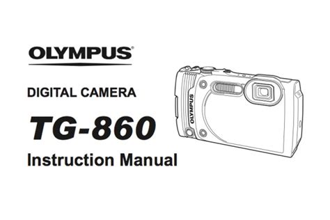 Olympus Stylus Tough TG-860 Instruction or User’s Manual Available for Download [PDF] | Digital ...