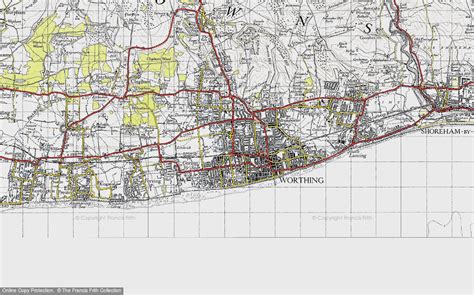 Historic Ordnance Survey Map of Worthing, 1940