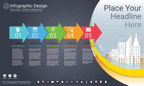 Business infographics template, Milestone timeline or Road map with ...