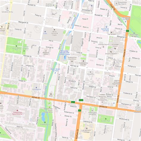 Toowoomba Vector Map - Modern Atlas (AI,PDF) | Boundless Maps | Map ...