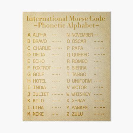 "Morse Code Alphabet" Art Board Print for Sale by ScienceCorner | Redbubble