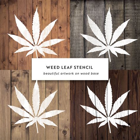 Weed Leaf Stencil - Reusable Pot Leaf Stencil Design of Marijuana Leaf | Stencil Revolution